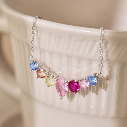 [Lumi Jewellery]Dainty Colorful Heart Necklace