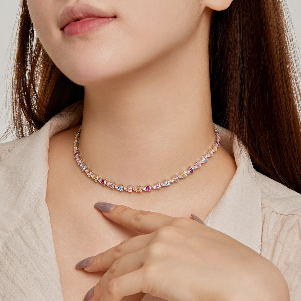 [Lumi Jewellery]Radiant Colorful Rainbow Necklace