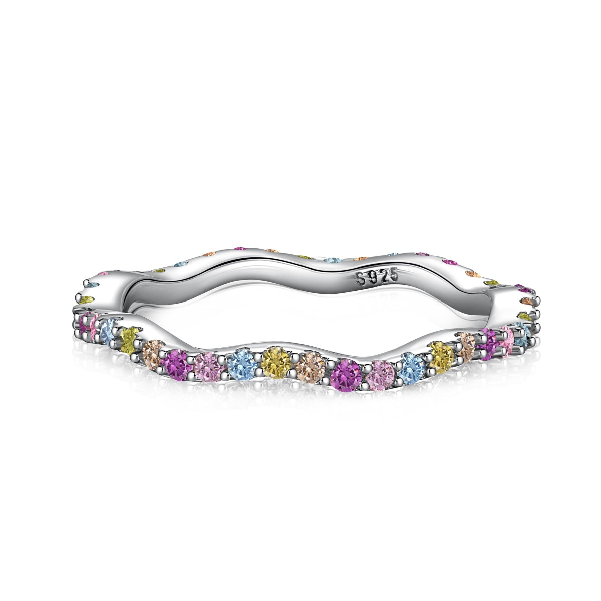 [Lumi Jewellery]Dainty Colorful Round Cut Party Ring