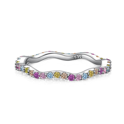 [Lumi Jewellery]Dainty Colorful Round Cut Party Ring