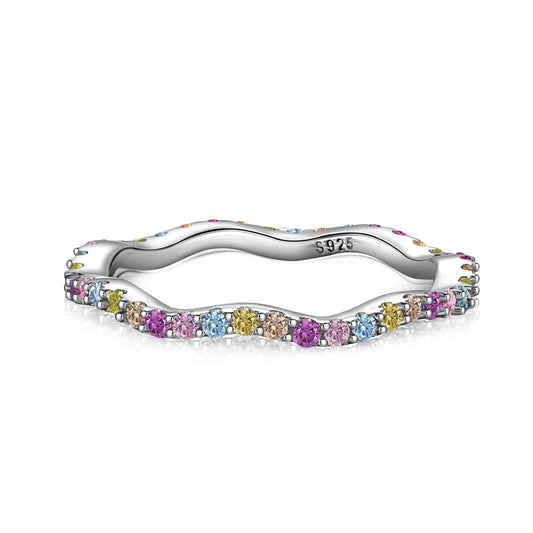 [Lumi Jewellery]Dainty Colorful Round Cut Party Ring