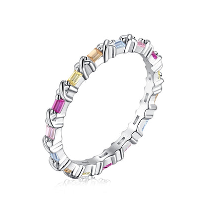 [Lumi Jewellery]Charming Colorful Round Cut Daily Ring