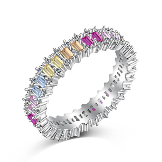 [Lumi Jewellery]Splashy Ornate Emerald Cut Cocktail Ring