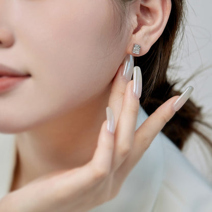 [Lumi Jewellery]Radiant Luxurious Princess Cut Daily Earrings