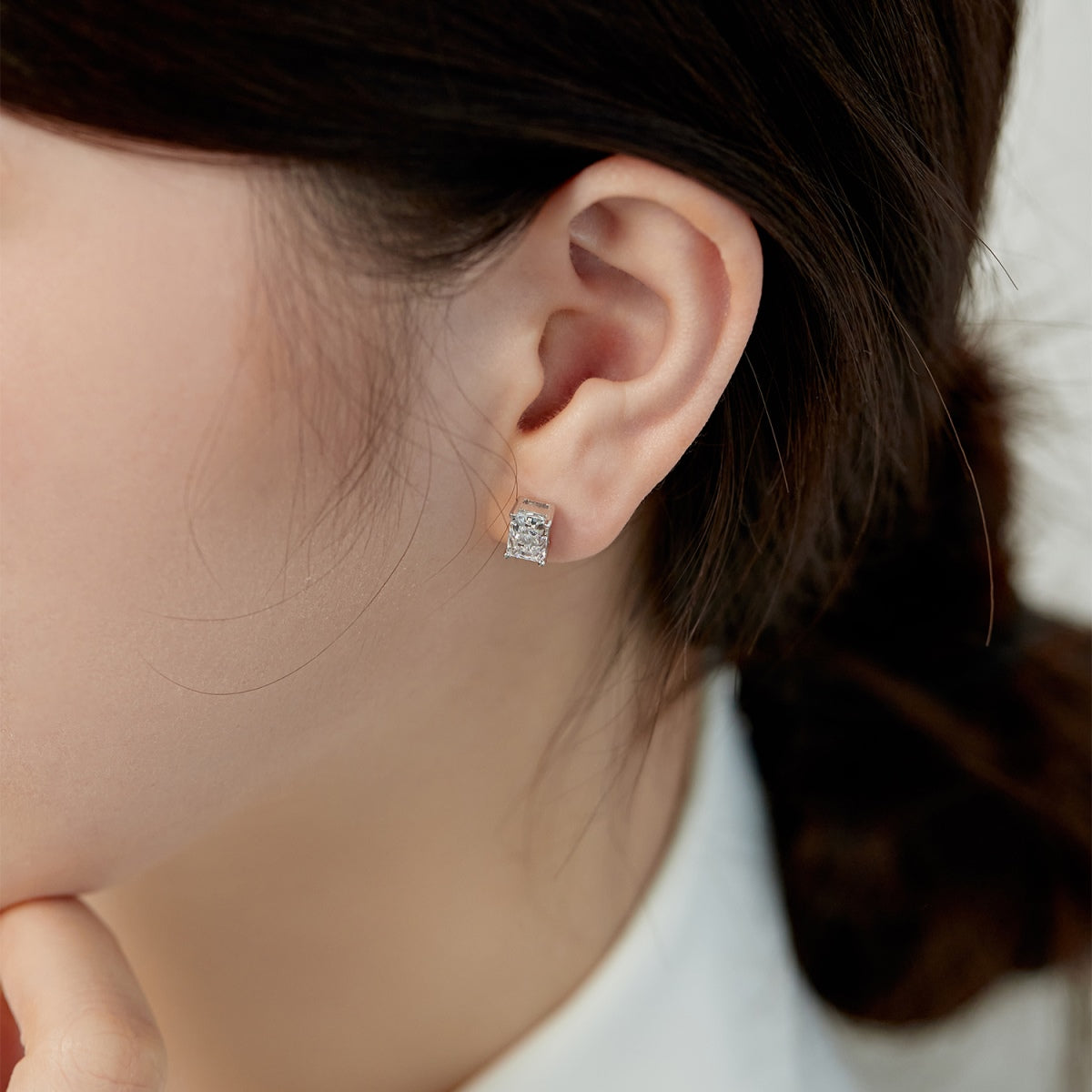 [Lumi Jewellery]Radiant Luxurious Princess Cut Daily Earrings