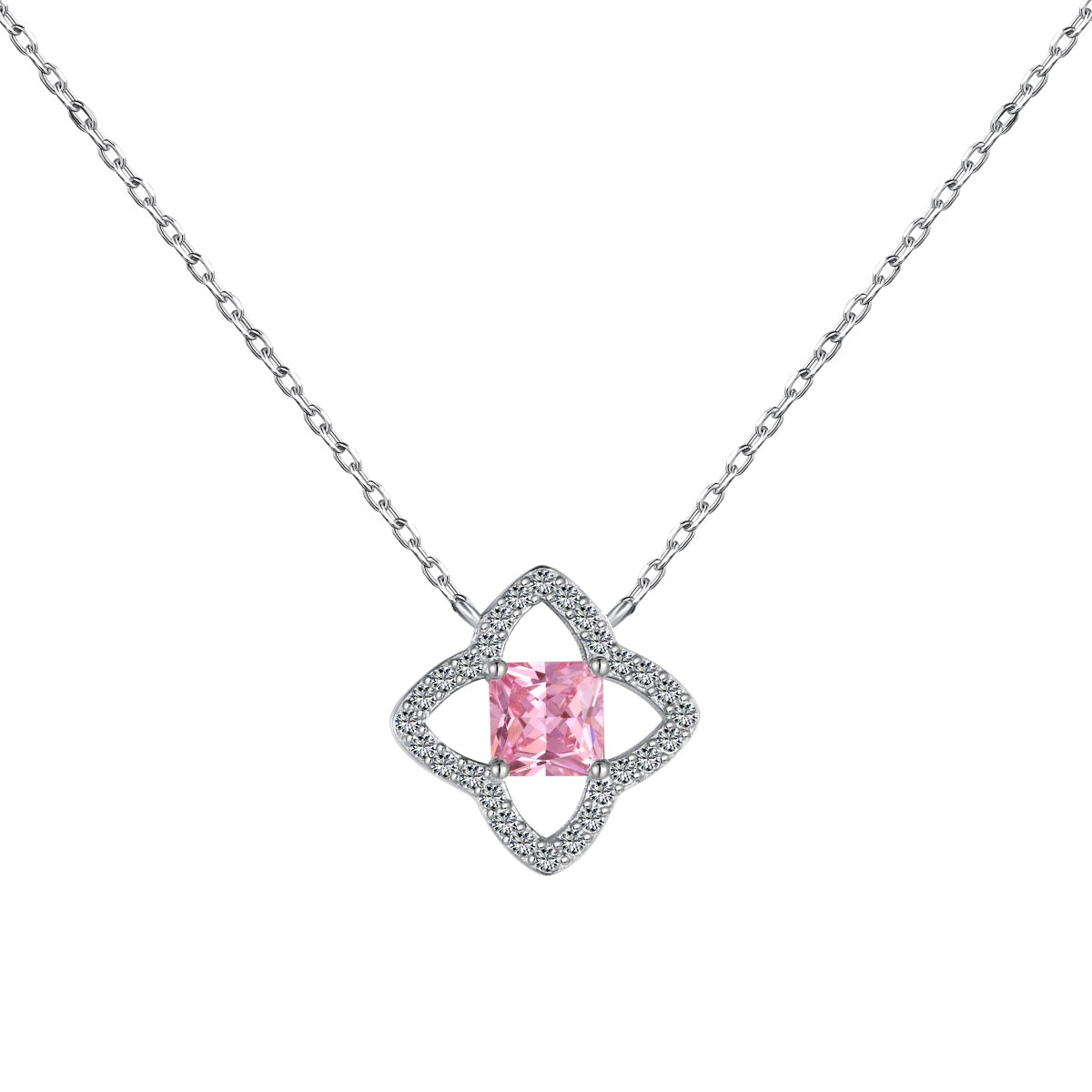 [Lumi Jewellery]Exquisite Flower Shape Princess Cut Necklace