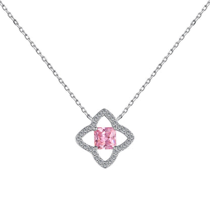 [Lumi Jewellery]Exquisite Flower Shape Princess Cut Necklace