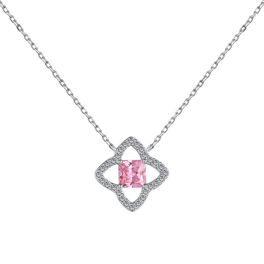 [Lumi Jewellery]Exquisite Flower Shape Princess Cut Necklace