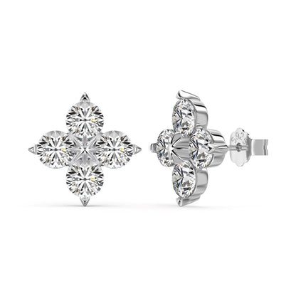 [Lumi Jewellery]Four-Leaf Clover Eight-Pointed Star Earrings