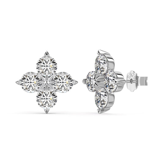 [Lumi Jewellery]Four-Leaf Clover Eight-Pointed Star Earrings