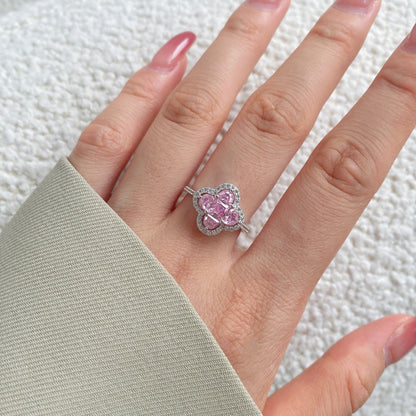 [Lumi Jewellery]Luxurious Eternity Flower Shape Banquet Ring