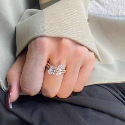 [Lumi Jewellery]2.0 Carat Scintillating Ornate Radiant Cut Party Ring