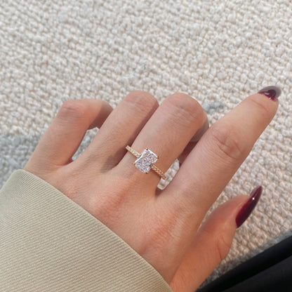 [Lumi Jewellery]2.0 Carat Dazzling Sparkling Radiant Cut Party Ring