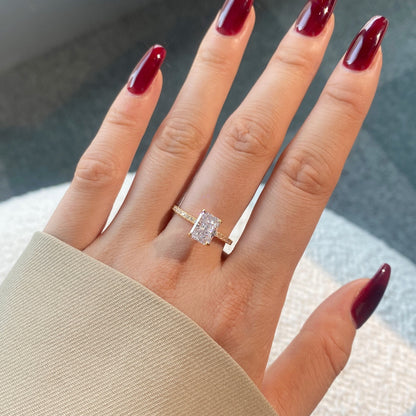 [Lumi Jewellery]2.0 Carat Dazzling Sparkling Radiant Cut Party Ring