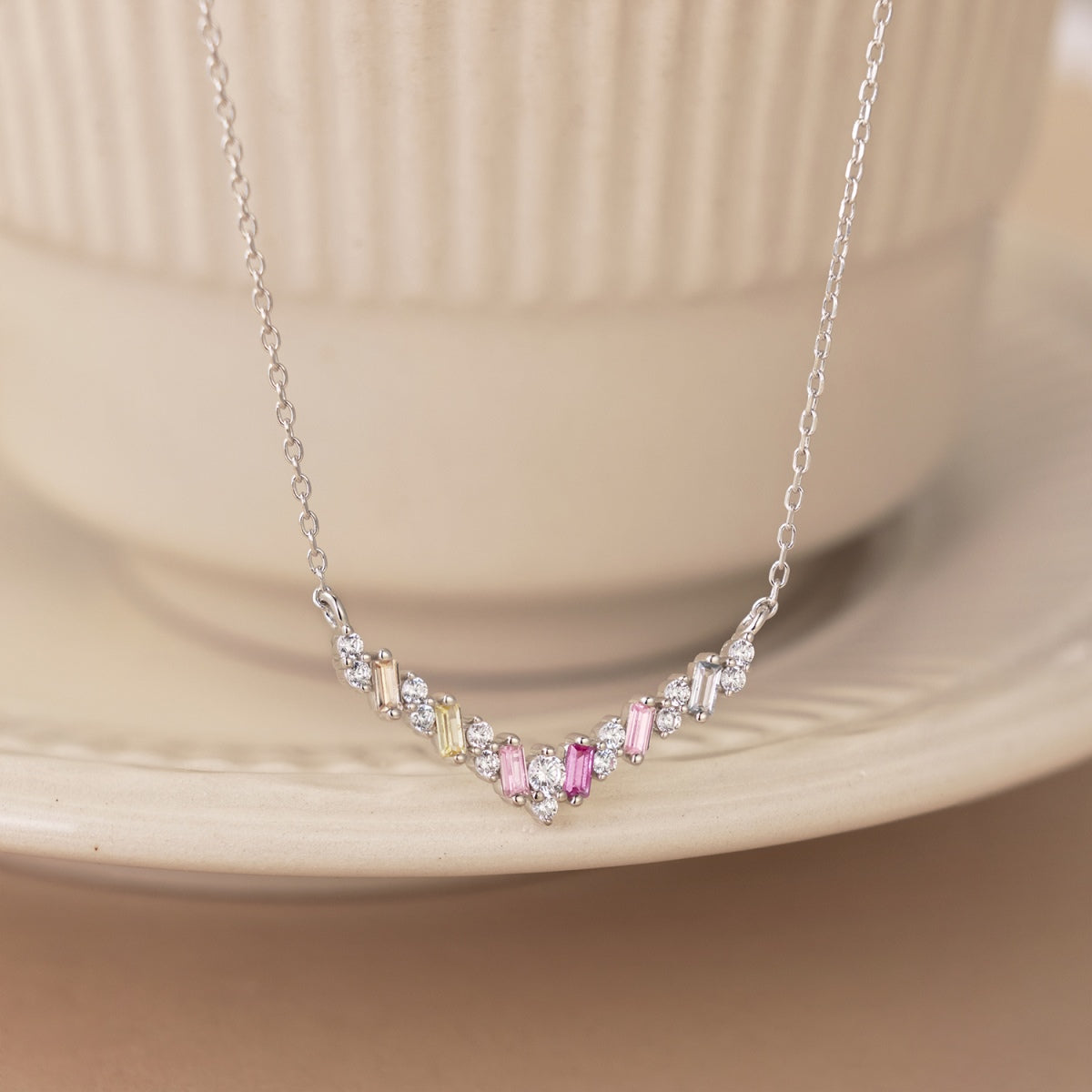 [Lumi Jewellery]Dazzling Rainbow Necklace