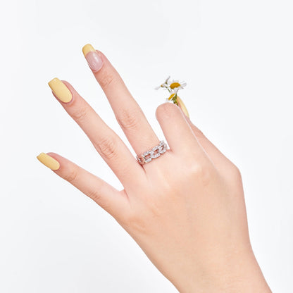[Lumi Jewellery]Sparkling Vibrant Emerald Cut Daily Ring