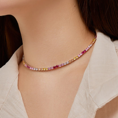 [Lumi Jewellery]Delicate Colorful Tennis Necklace