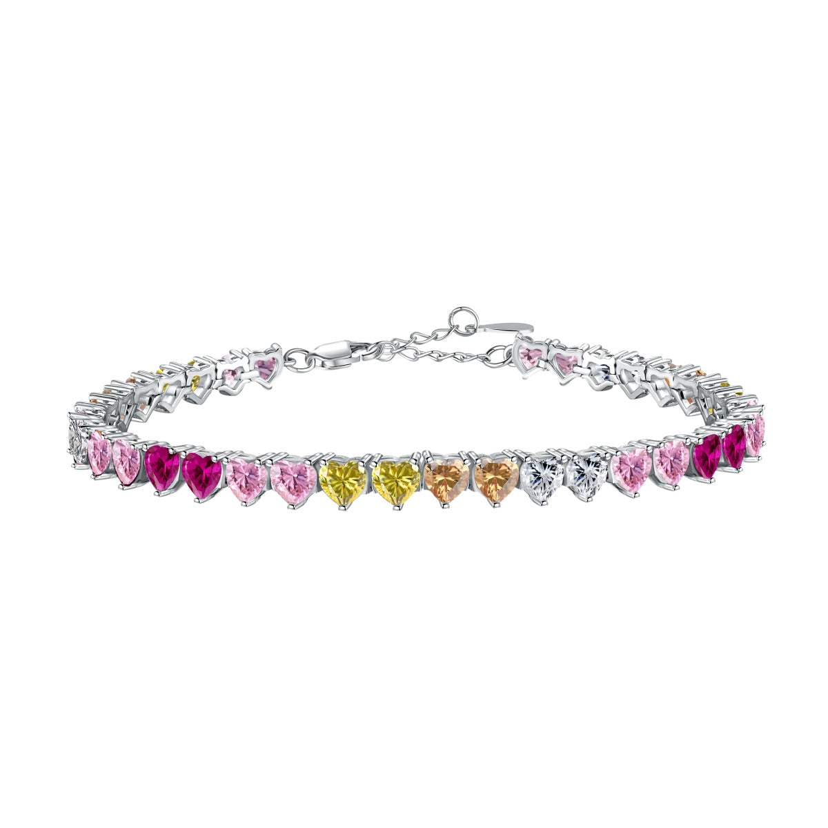 [Lumi Jewellery]Luxurious Colorful Romantic Heart Shape Lover Bracelet