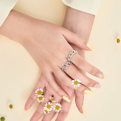 [Lumi Jewellery]Sparkling Vibrant Emerald Cut Daily Ring