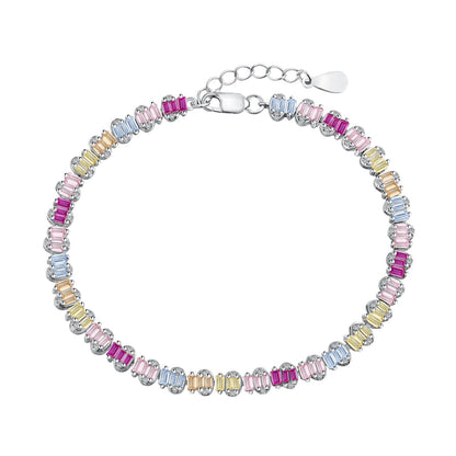 [Lumi Jewellery]Delicate Colorful Emerald Cut Party Bracelet