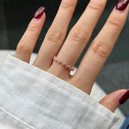 [Lumi Jewellery]Delicate Enchanting Wave Shape Daily Ring