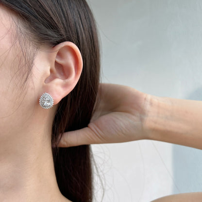 [Lumi Jewellery]Delicate Gorgeous Pear Cut Daily Earrings