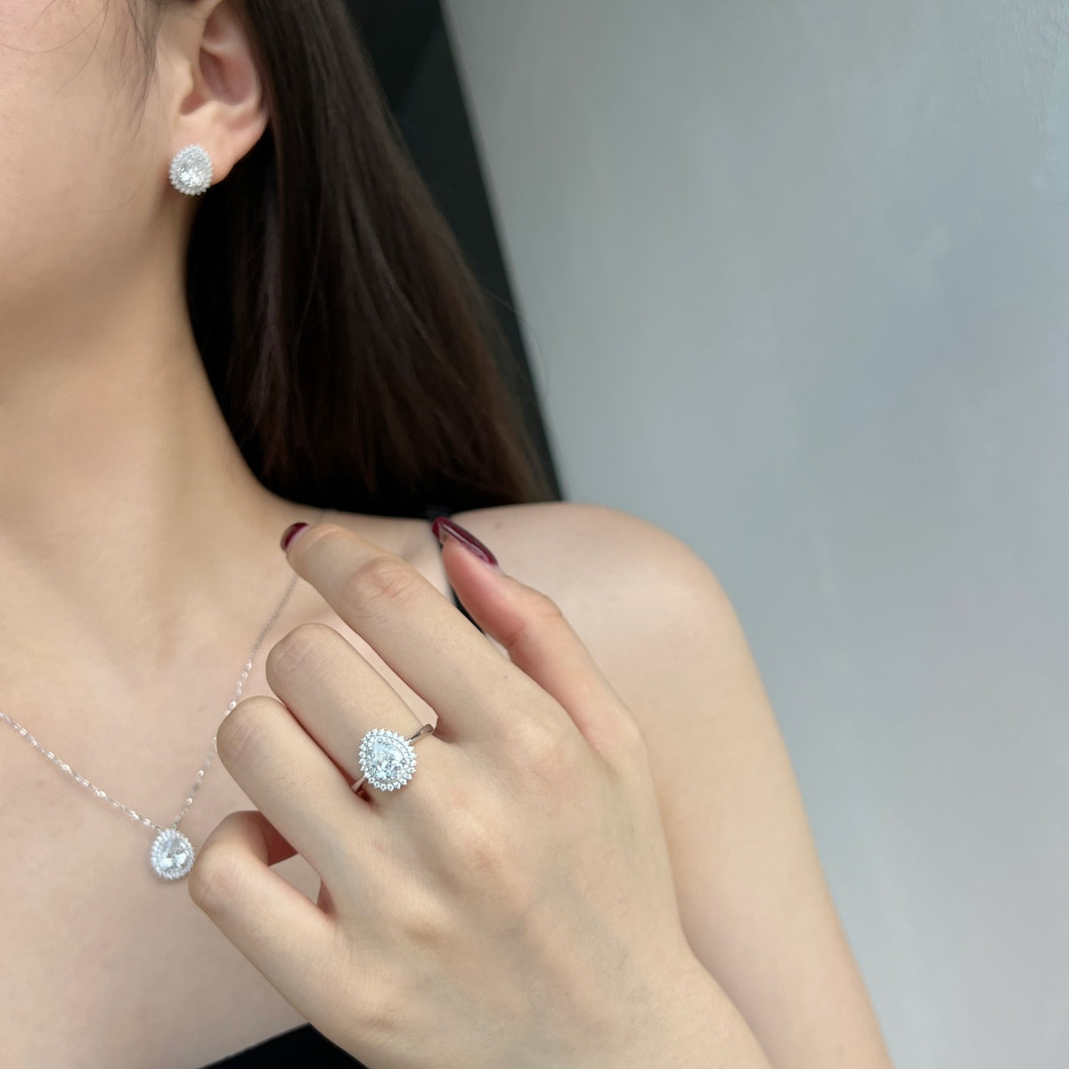 [Lumi Jewellery]Delicate Gorgeous Pear Cut Daily Earrings