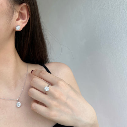 [Lumi Jewellery]Delicate Radiant Oval Cut Daily Earrings