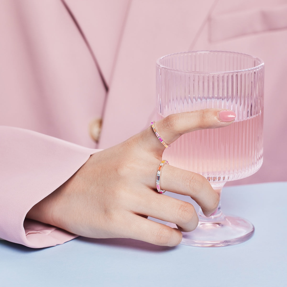 [Lumi Jewellery]Lively In Shades Elegant Radiant Cut Daily Ring