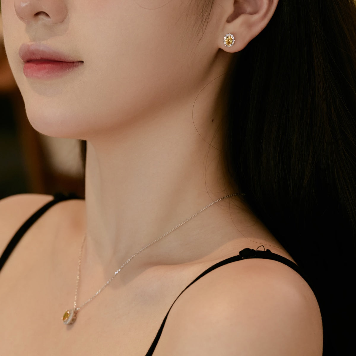 [Lumi Jewellery]Delicate Unique Oval Cut Daily Earrings