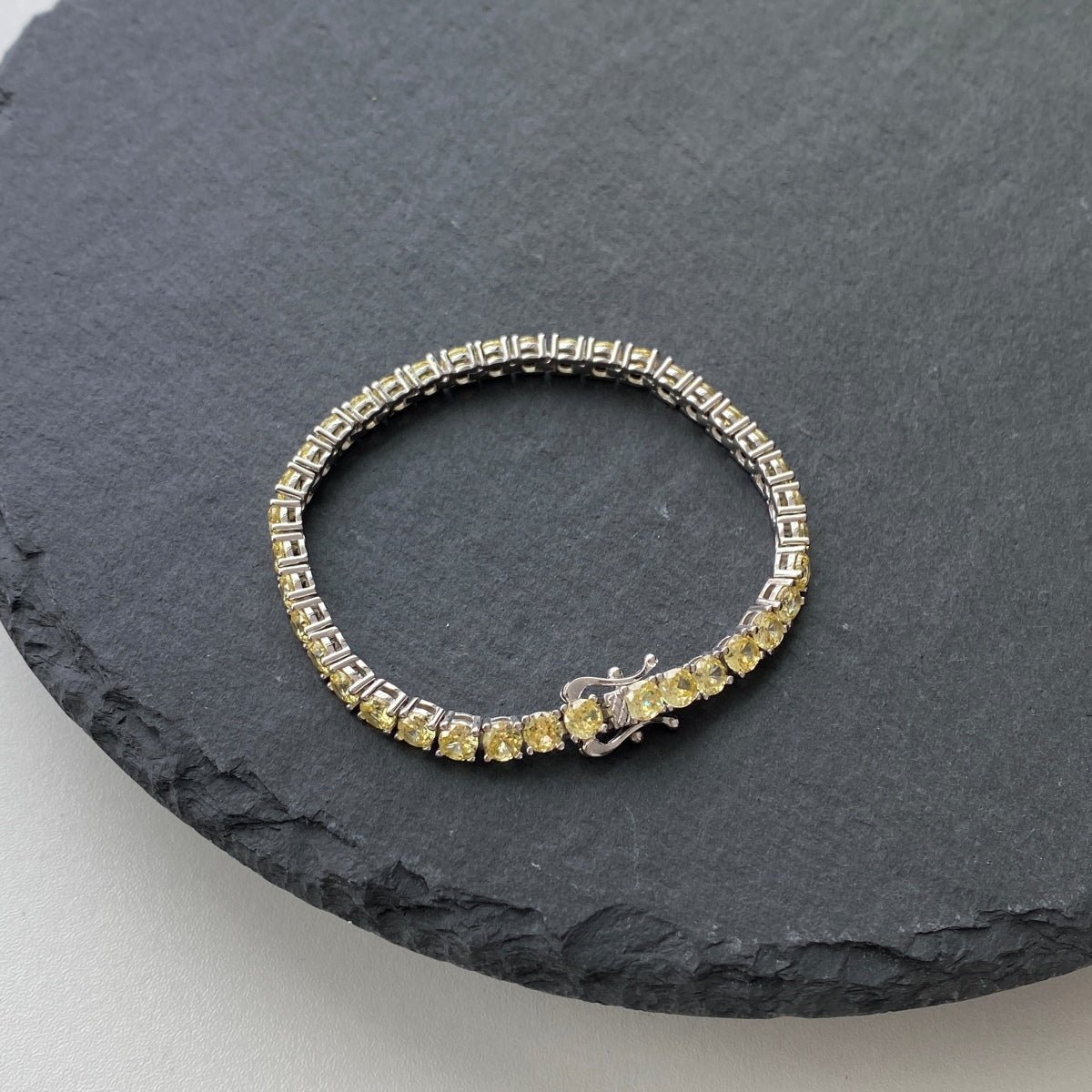 [Lumi Jewellery]Ornate Dazzling Round Cut Tennis Bracelet