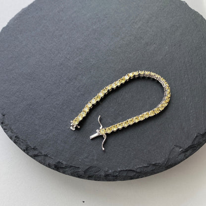 [Lumi Jewellery]Ornate Dazzling Round Cut Tennis Bracelet