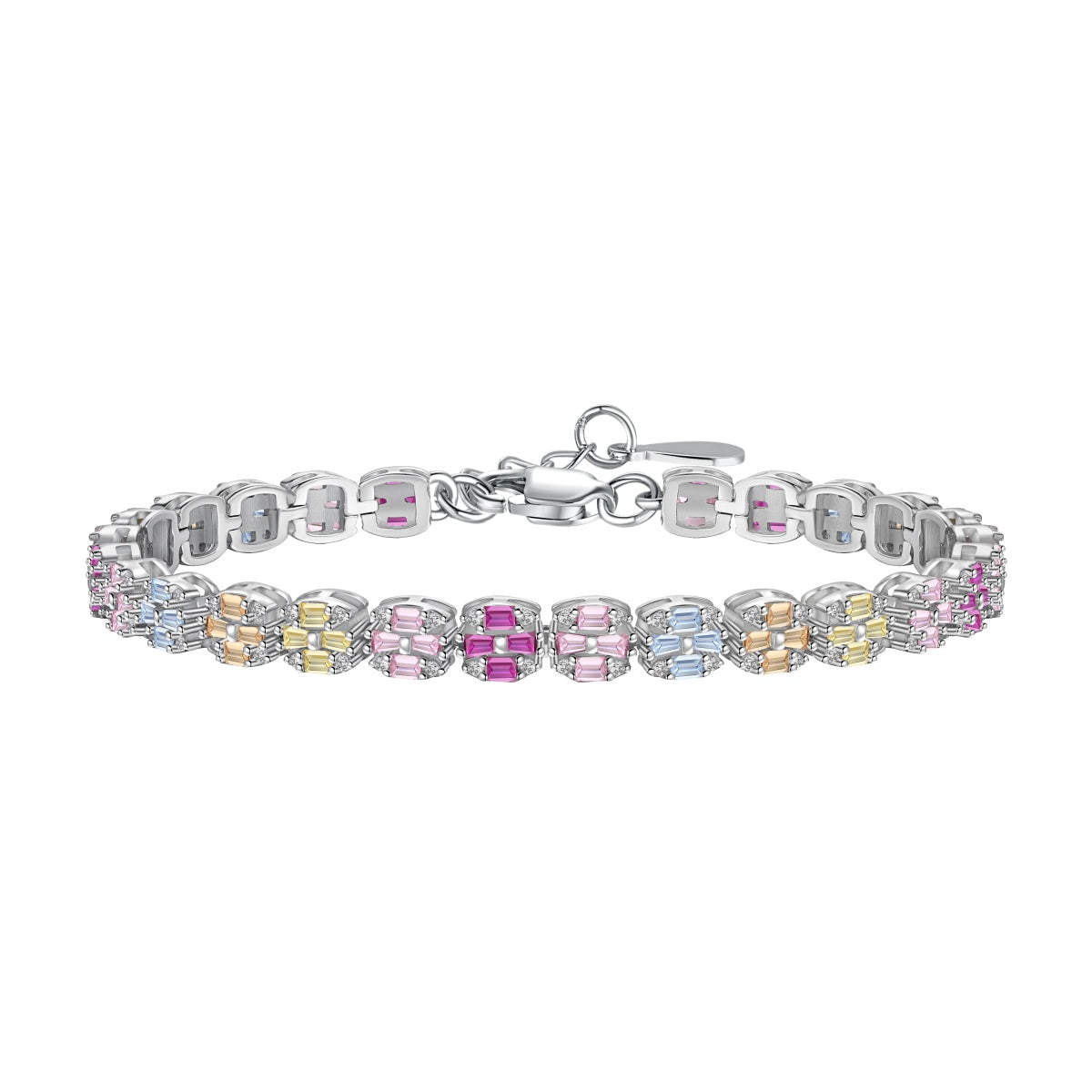 [Lumi Jewellery]Delicate Colorful Emerald Cut Daily Bracelet