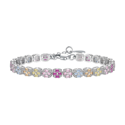 [Lumi Jewellery]Delicate Colorful Emerald Cut Daily Bracelet