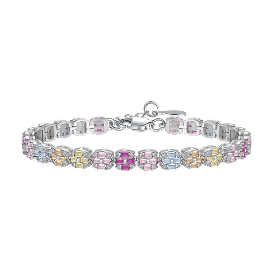 [Lumi Jewellery]Delicate Colorful Emerald Cut Daily Bracelet