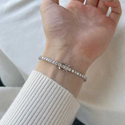 [Lumi Jewellery]Dainty Charming Round Cut Tennis Bracelet