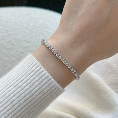 [Lumi Jewellery]Dainty Charming Round Cut Tennis Bracelet