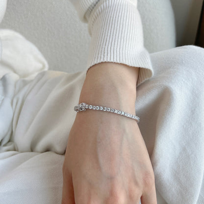 [Lumi Jewellery]Dainty Charming Round Cut Tennis Bracelet