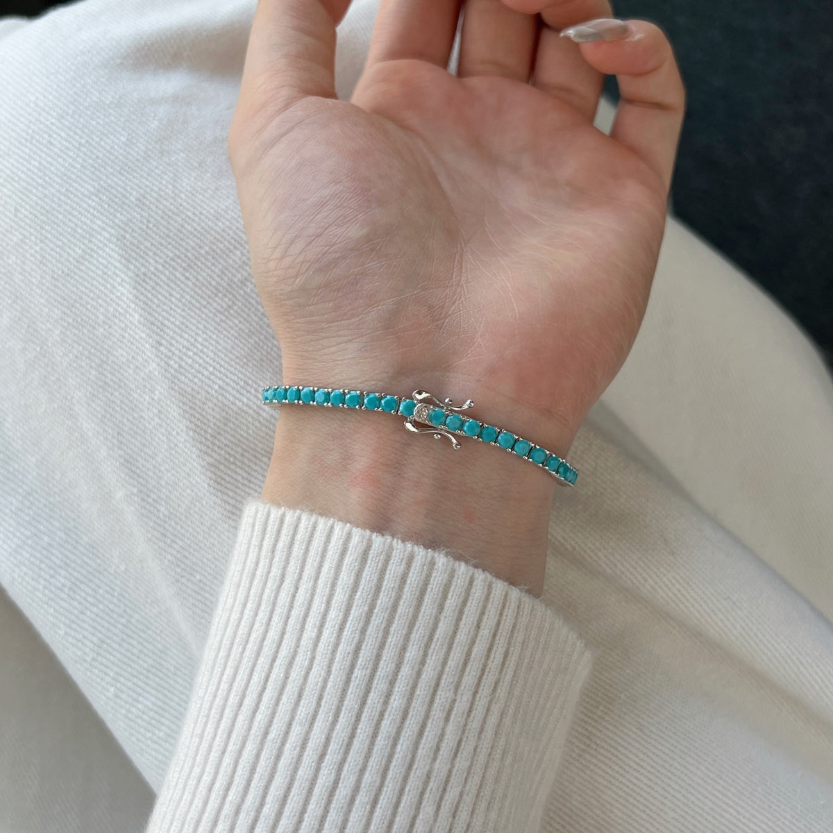 [Lumi Jewellery]Dainty Charming Round Cut Tennis Bracelet