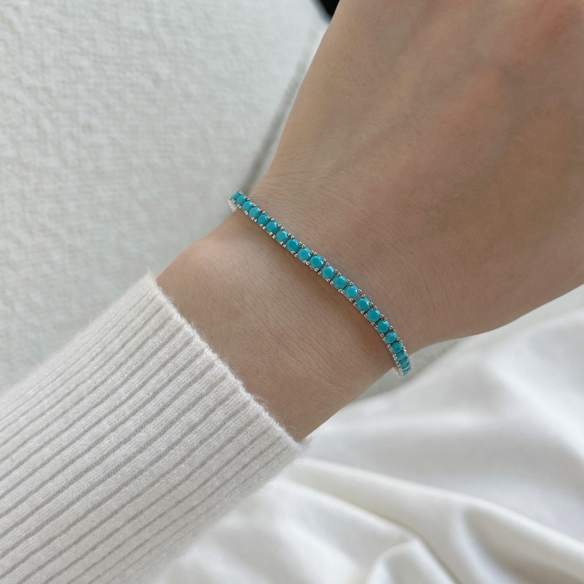 [Lumi Jewellery]Dainty Charming Round Cut Tennis Bracelet