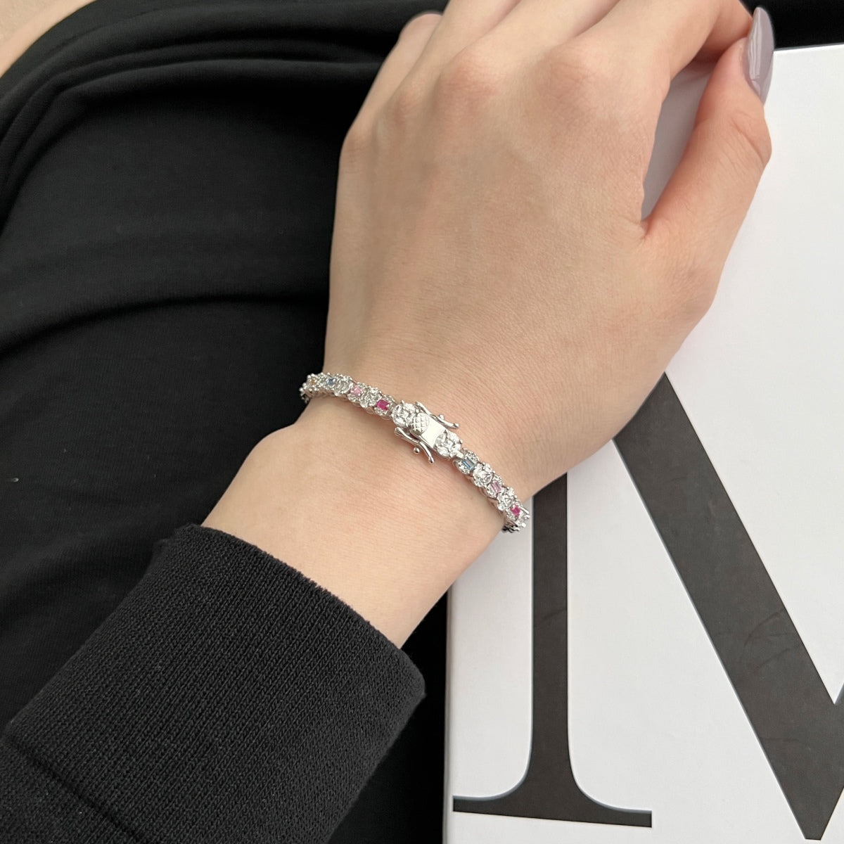 [Lumi Jewellery]Dazzling Radiant Multi Cut Daily Bracelet