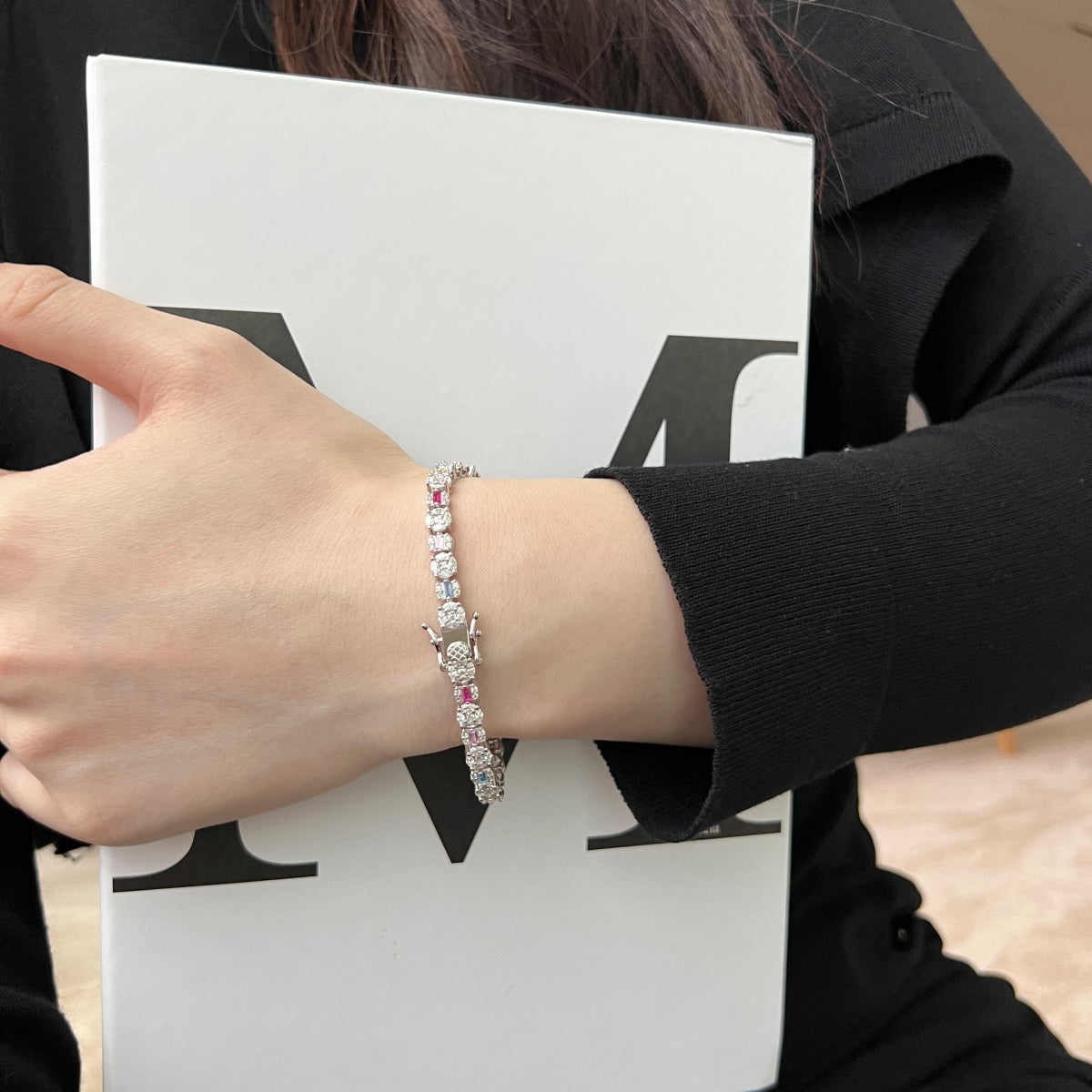 [Lumi Jewellery]Dazzling Radiant Multi Cut Daily Bracelet