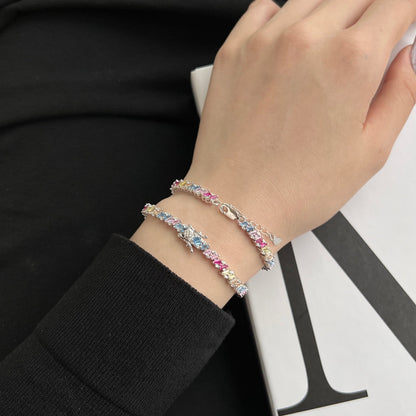 [Lumi Jewellery]Ornate Sparkling Multi Cut Party Bracelet