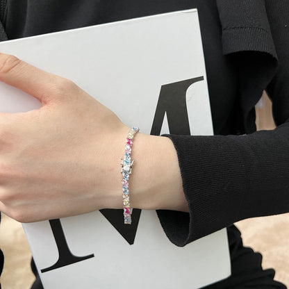[Lumi Jewellery]Ornate Sparkling Multi Cut Party Bracelet
