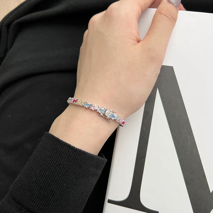 [Lumi Jewellery]Ornate Sparkling Multi Cut Party Bracelet
