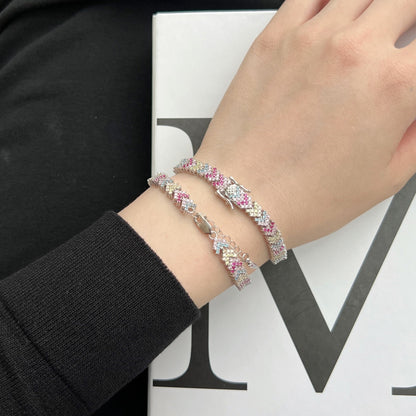 [Lumi Jewellery]Ornate Sparkling Round Cut Party Bracelet