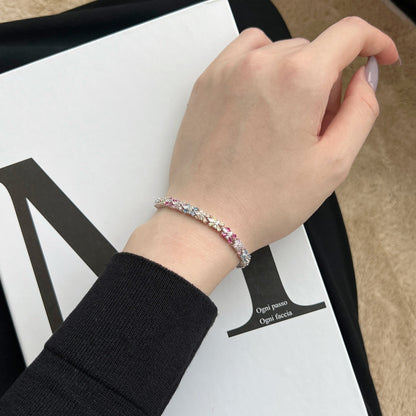[Lumi Jewellery]Radiant Colorful Emerald Cut Party Bracelet