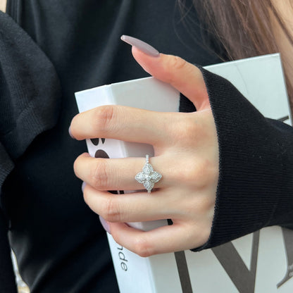 [Lumi Jewellery]Luxurious Colorful Flower Shape Banquet Ring
