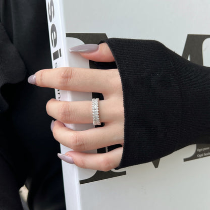[Lumi Jewellery]Splashy Ornate Emerald Cut Cocktail Ring