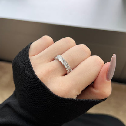 [Lumi Jewellery]Splashy Ornate Emerald Cut Cocktail Ring